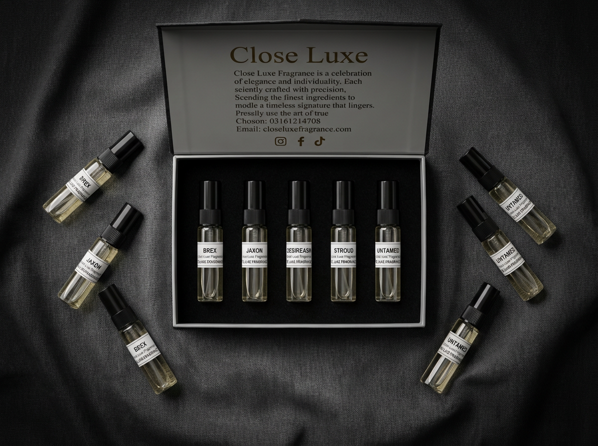 Close Luxe Fragrance– 5 Perfume Testers(5ml) in Luxury Box close luxe fragrance