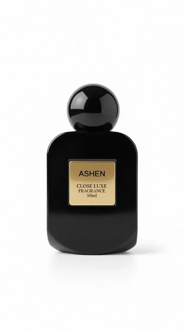 ASHEN – Unisex Luxury Perfume | Smoky Sweet Amber Musk with Vanilla, Coffee & Spices - close luxe 